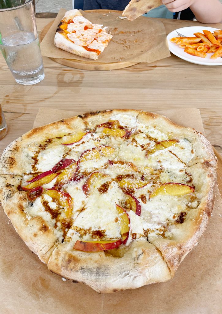 Peach Pizza At Obstinate Daughter In Sullivans Island South Carolina