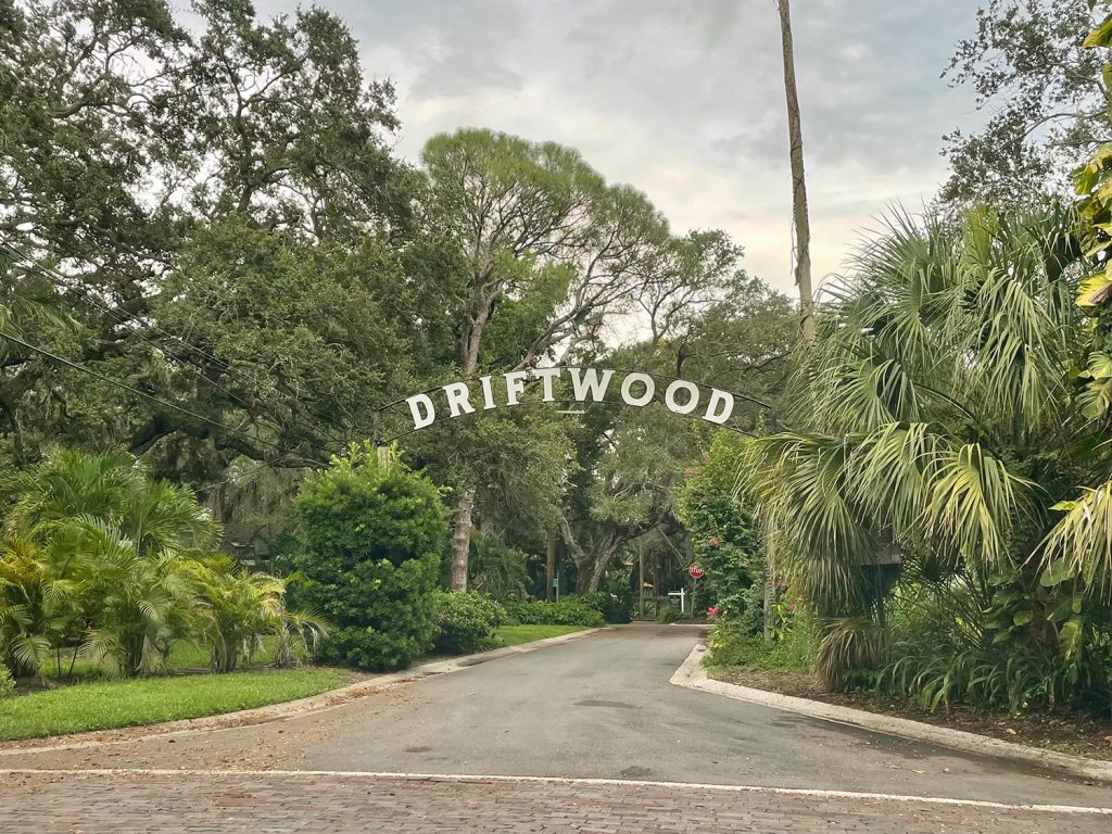 Driftwood Neighborhood Sign in Saint Petersburg Florida