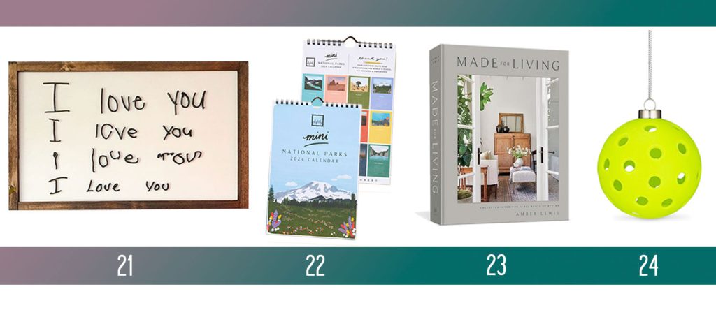 Holiday Gifts Ideas For Men Women Custom Handwriting Sign National Parks Mini Calendar Made For Living Book Pickleball Ornament
