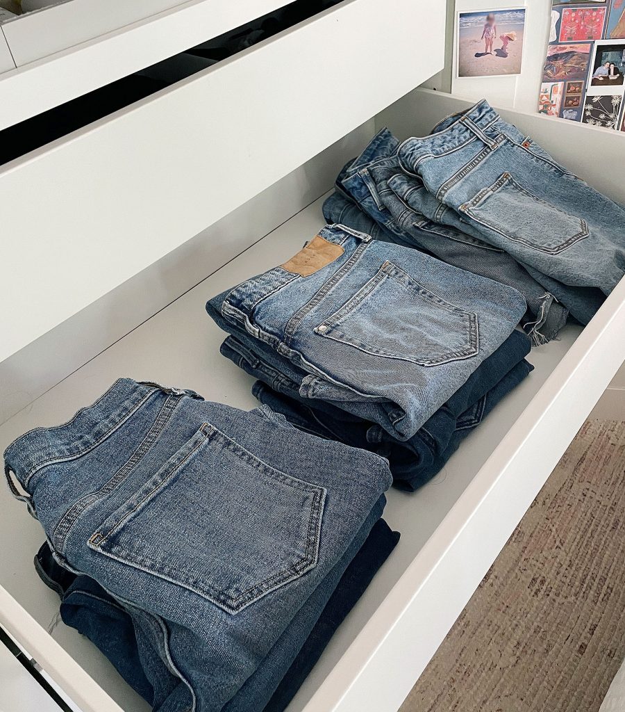 Ikea Pax Wardrobe Closet Open Drawer With Womens Denim Jeans