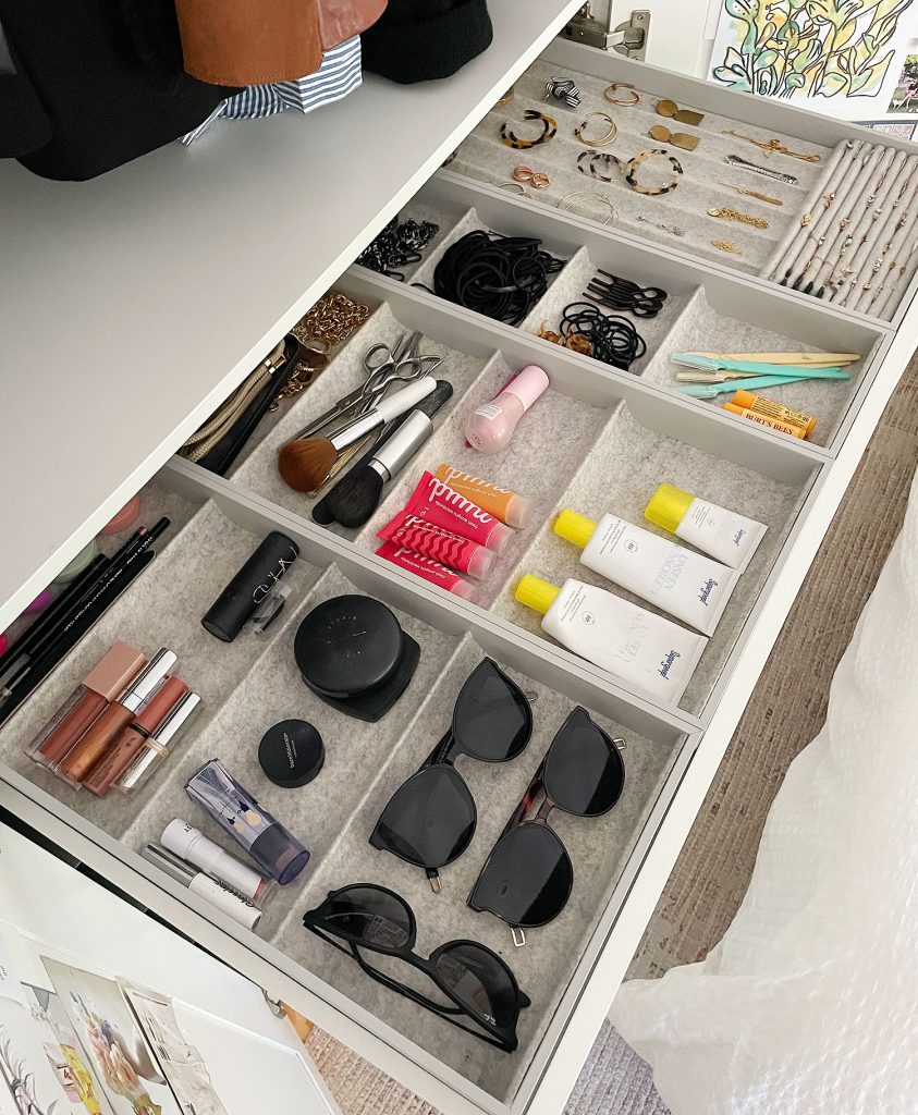 Ikea Pax Wardrobe Closet Open Tray Drawer With Velvet Organizer