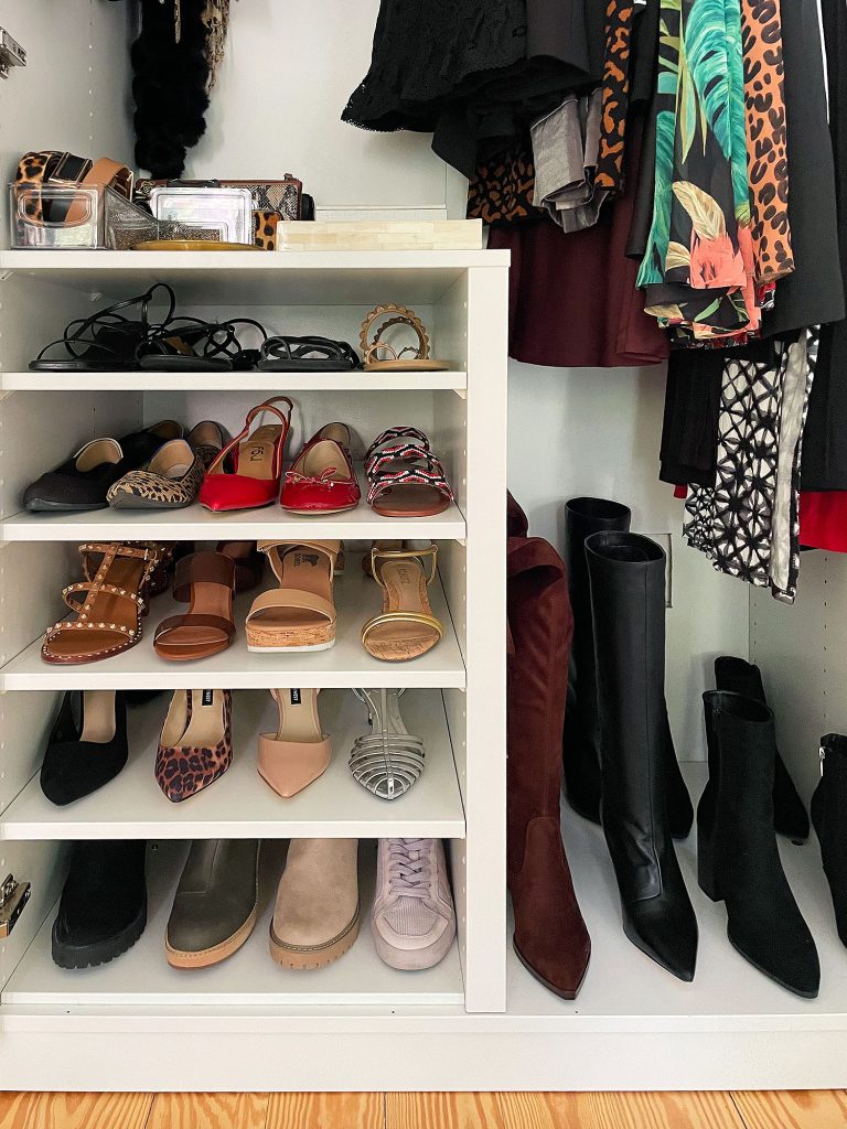 Ikea Pax Wardrobe Closet Shelves With Shoes And Boots