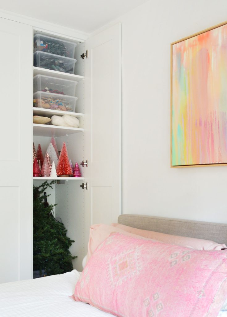 Ikea Pax Closet With Christmas Holiday Decor Inside