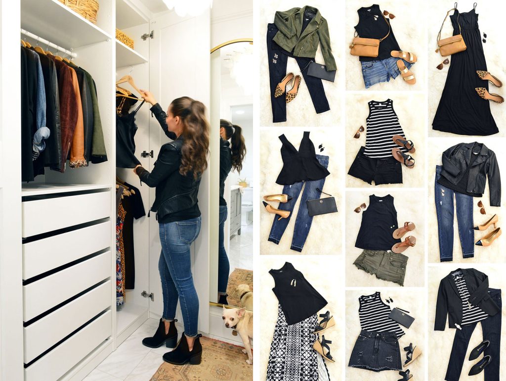 Sherry In Ikea Pax Wardrobe Closet Side By Side With Outfit Mood Board