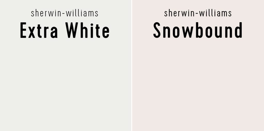 Sherwin Williams Extra White vs Sherwin Williams Snowbound