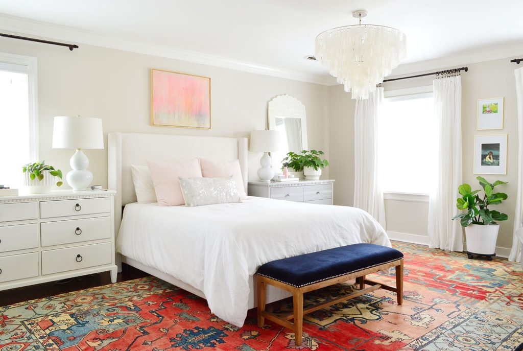 Traditional Bedroom With Greige Walls And Simply White Trim