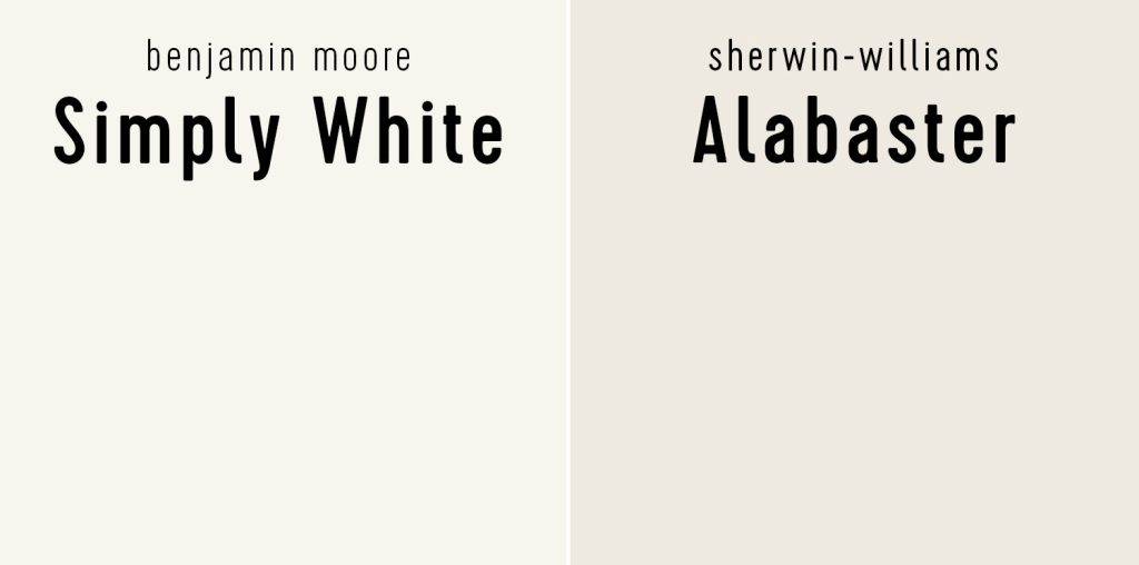 Benjamin Moore Simply White vs Sherwin-Williams Alabaster