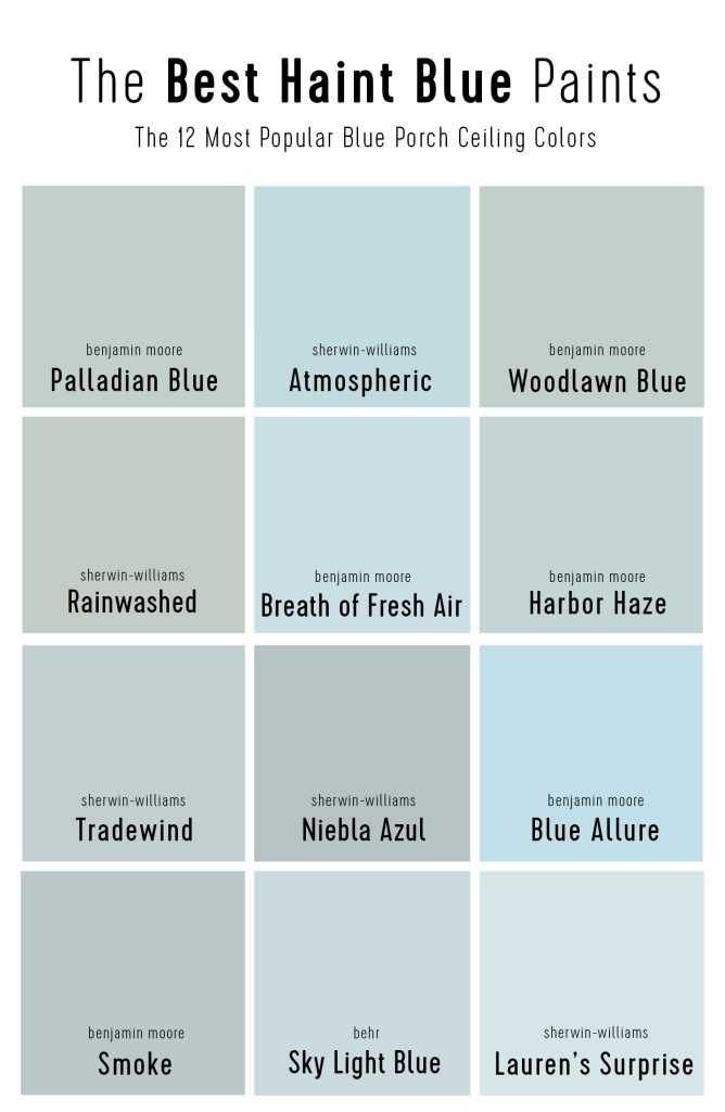 Best Haint Blue Porch Colors by Sherwin Williams Benjamin Moore Behr