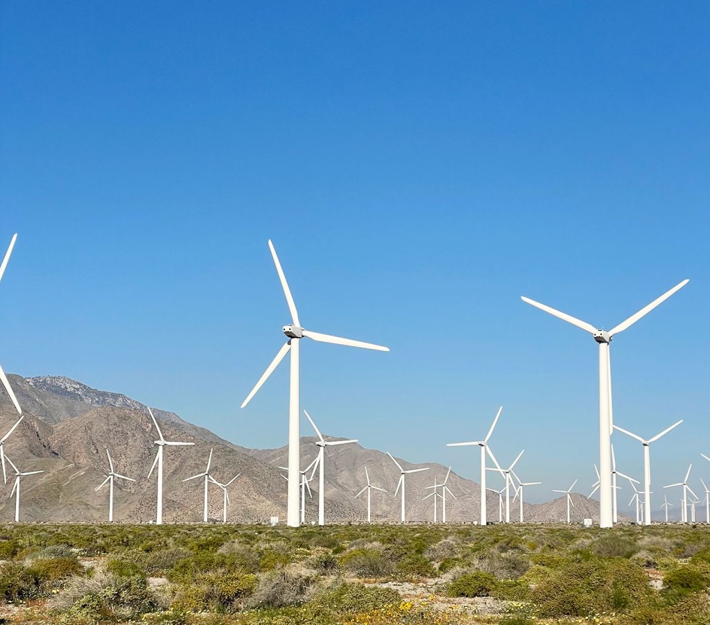 Windmills Outside Palm Springs California