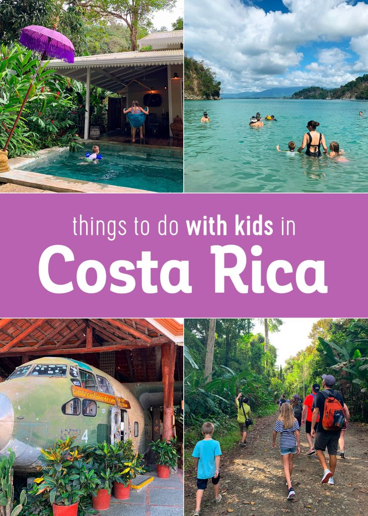 Things To Do With Kids In Costa Rica Collage