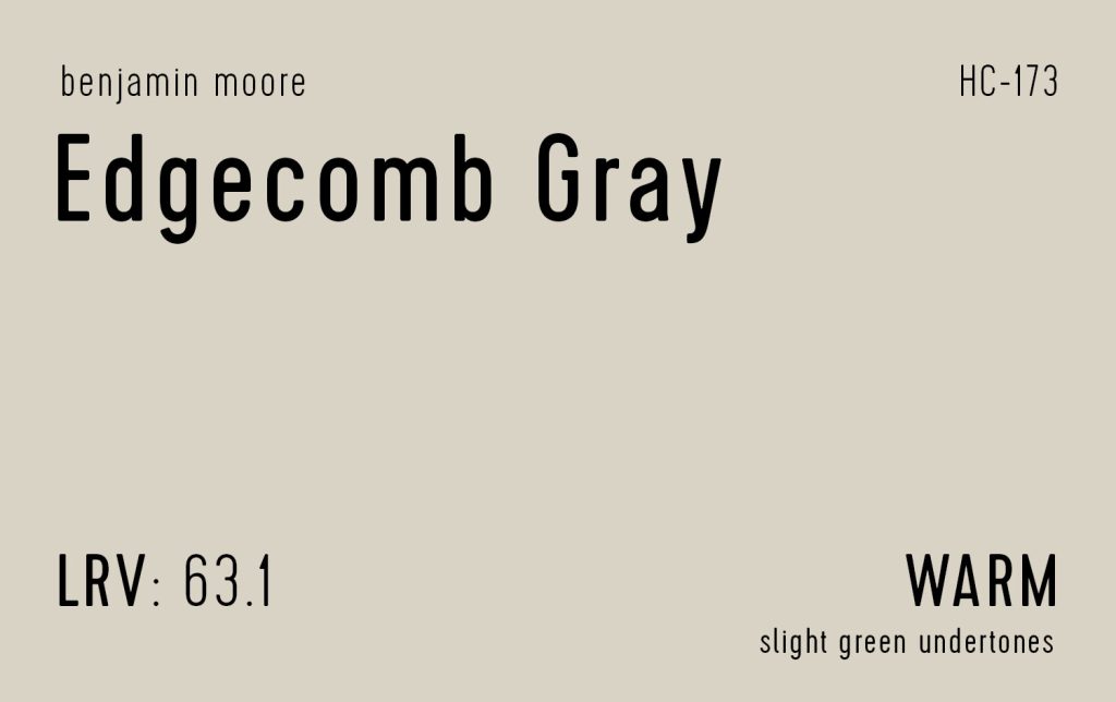 Benjamin Moore Edgecomb Gray Information Swatch