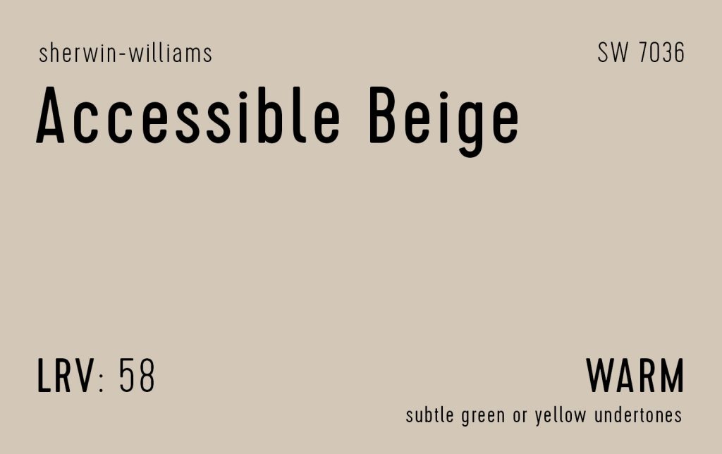 Sherwin-Williams Accessible Beige Information Swatch