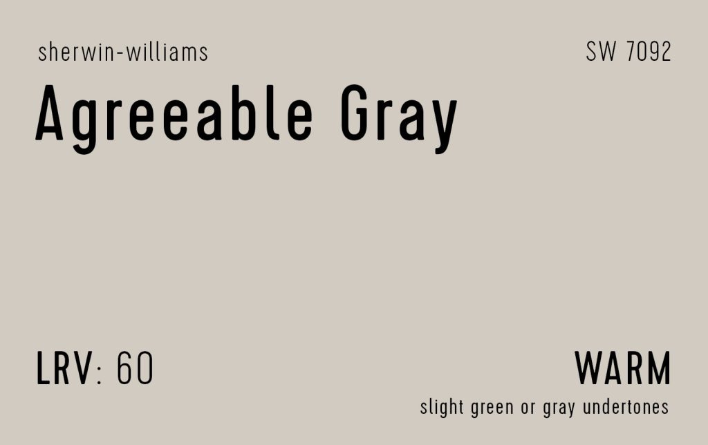 Sherwin Williams Agreeable Gray Information Swatch