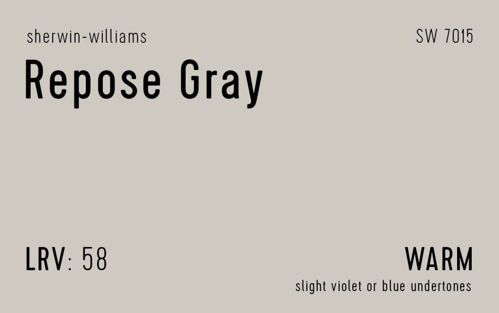 Sherwin-Williams Repose Gray Information Swatch