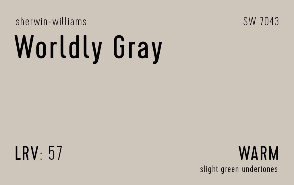Sherwin-Williams Worldly Gray Information Swatch