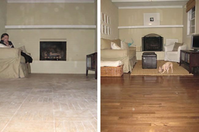 First House Floor Before After Low