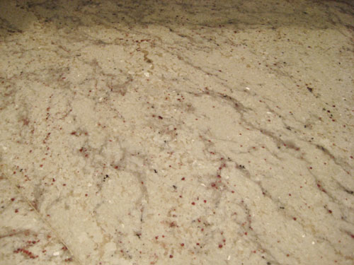 Clean granite area where stain had once been