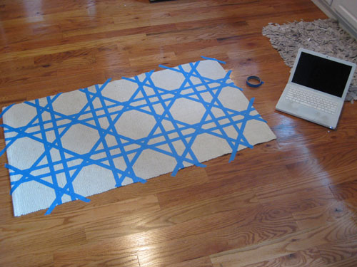 Tape And Paint A Rug