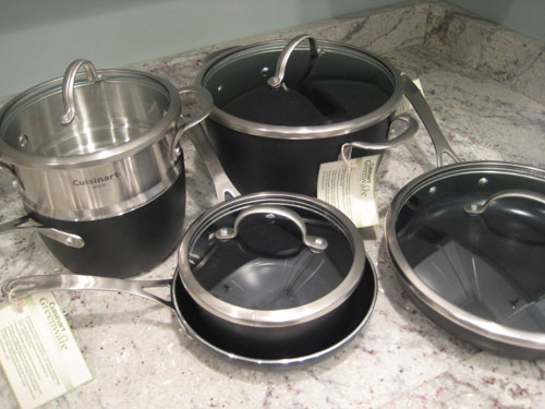 Set of pots and pans gifted for wedding registry