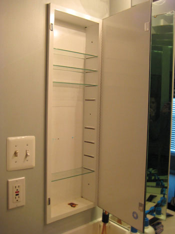 cabinet medicine makeover open into younghouselove turn medicinal redesign reader shelves bathroom cabinets shelving turning diy nook glass mirror storage