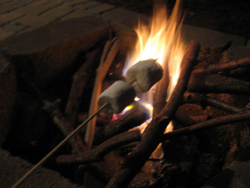 outdoor-fireplace-making-smores