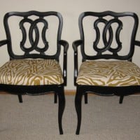 A DIY Armchair Makeover With Paint & Fabric