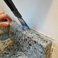 Removing The Side Splash & Backsplash From Our Bathroom Sink