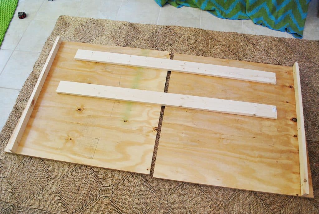 Deconstructed plywood pieces for upholstered headboard frame