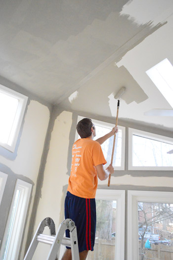 How To Paint Extra High Vaulted Ceilings | Young House Love