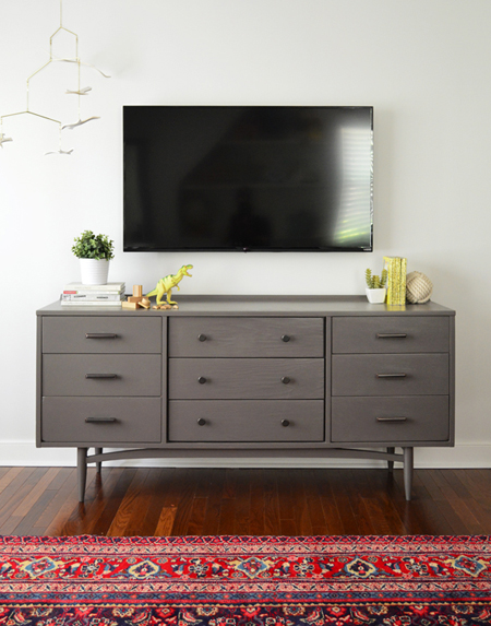 How-To-Hide-TV-Wires-After-No-Cords-Folkstone-by-Sherwin Williams
