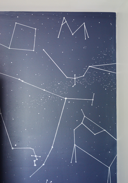 Outer Space Boys Bedroom-DIY-Constellation-Wall-Paint-Pen