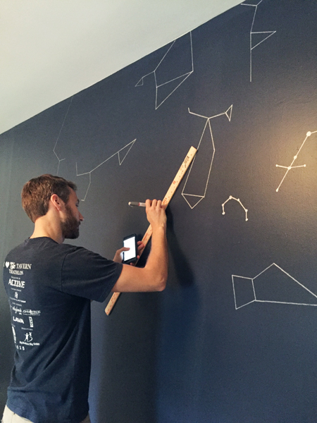 Boys Outer-Space-Bedroom Painting-Constellations-On-Wall