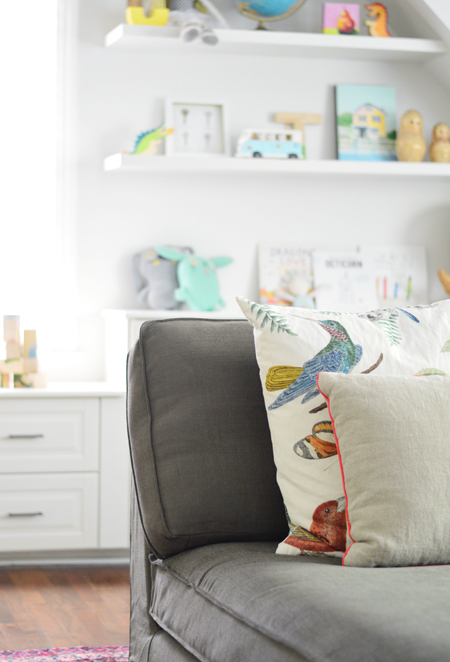 Playful-Family-Bonus-Room-Kivik-Gray-Brown-Bird-Pillow