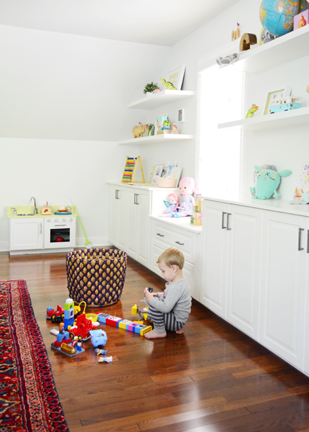 Playful-Family-Bonus-Room-Shelves-Legos-Playing