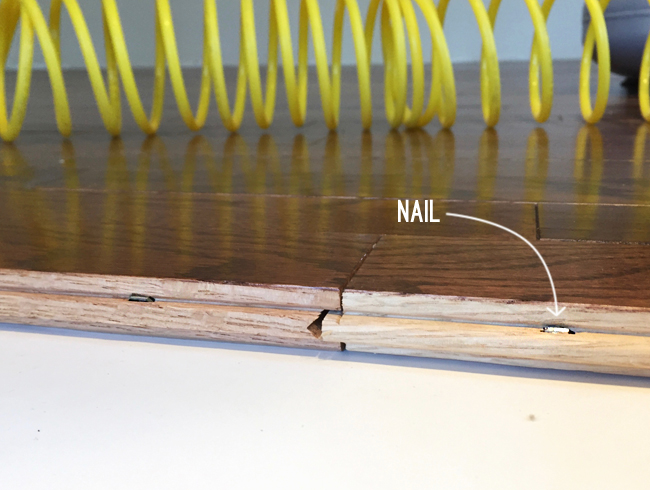 install hardwood flooring cleat nail sunk in place