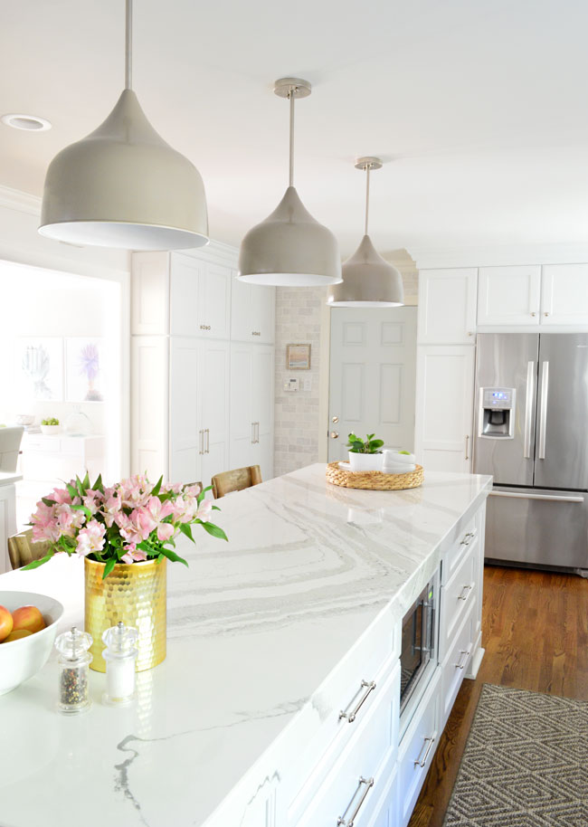 Kitchen Remodel Final Island With Lights Vertical 650