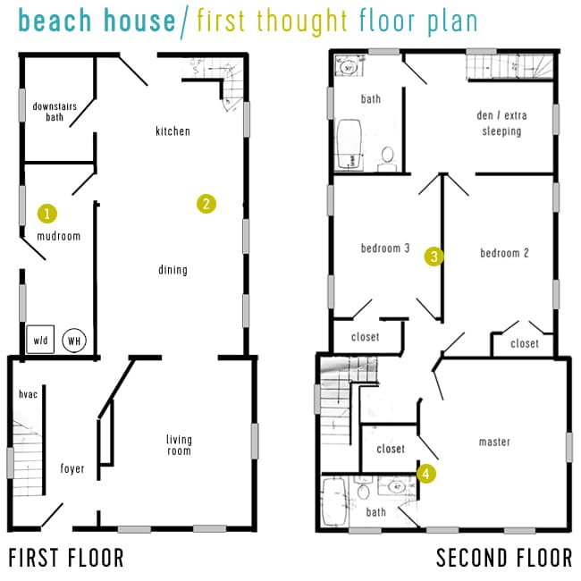 Beach House Plans First Thought Floor Plan