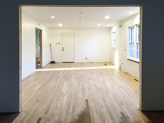 Refinishing Hardwood Floors All Laid In Kitchen