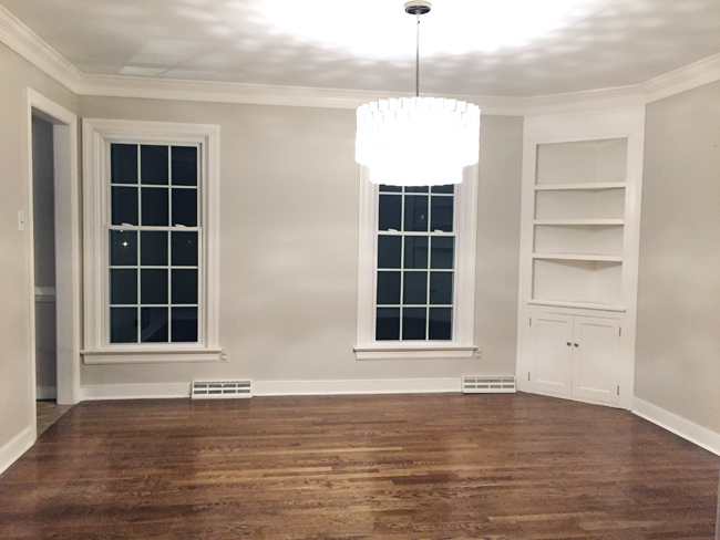 Refinishing Hardwood Floors Empty Dining Room