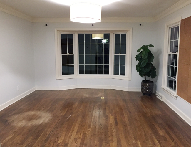 Refinishing Hardwood Floors Empty Office