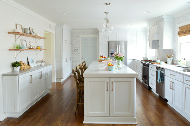 Reclaimed Kitchen Shelves Raw Wood Color