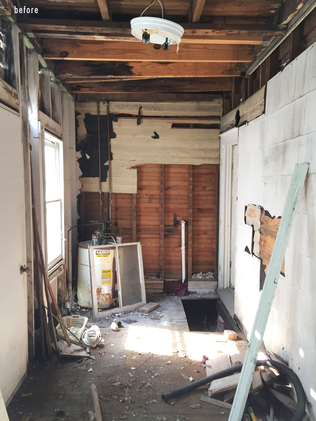 Beach House Downstairs Mudroom Before