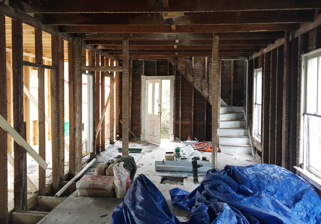 Beach House Rebuild Downstairs Kitchen Before