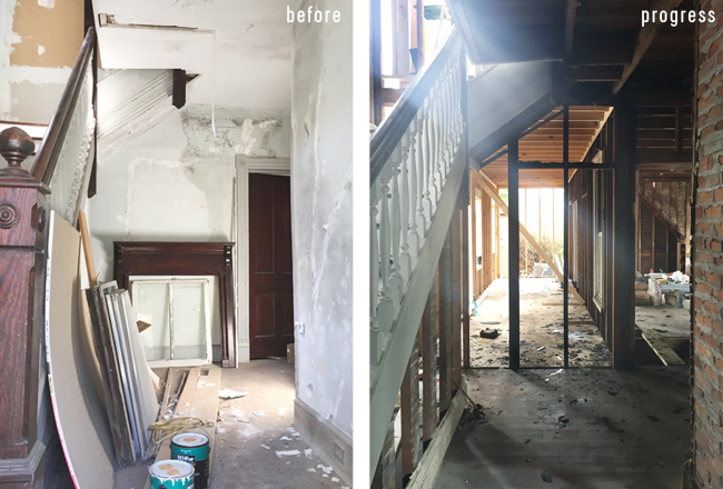 Beach House Rebuild Foyer Progress 1