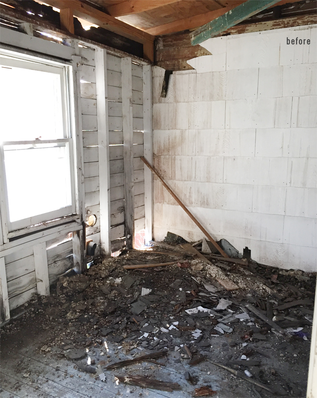 Beach House Rebuilt Upstairs Porch Before