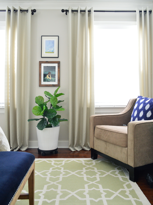 Faux Fiddle Leaf Fig Bedroom Wide