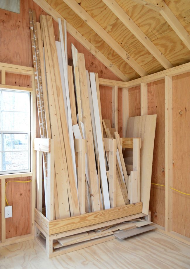 shed storage ideas easy scrap wood organizer