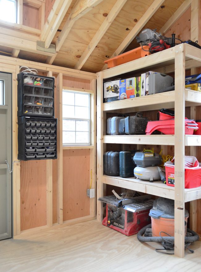 Shop Garage Storage, Small parts bin shelf. DIY 