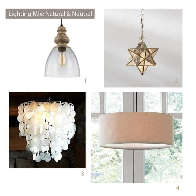 how to select light fixtures natural mood board