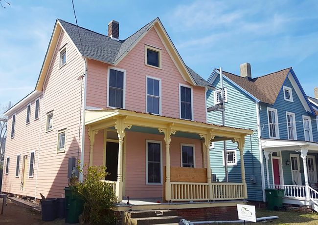Beachfront Bargain Pink House Siding On